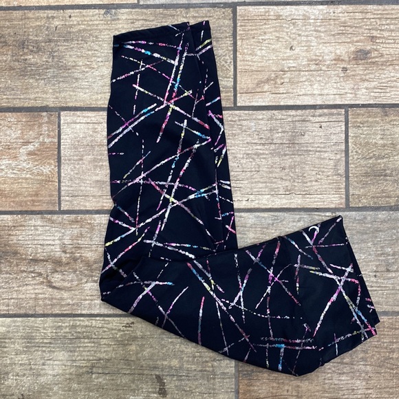 ZYIA Black Multicolor Patterned Leggings - Picture 4 of 13